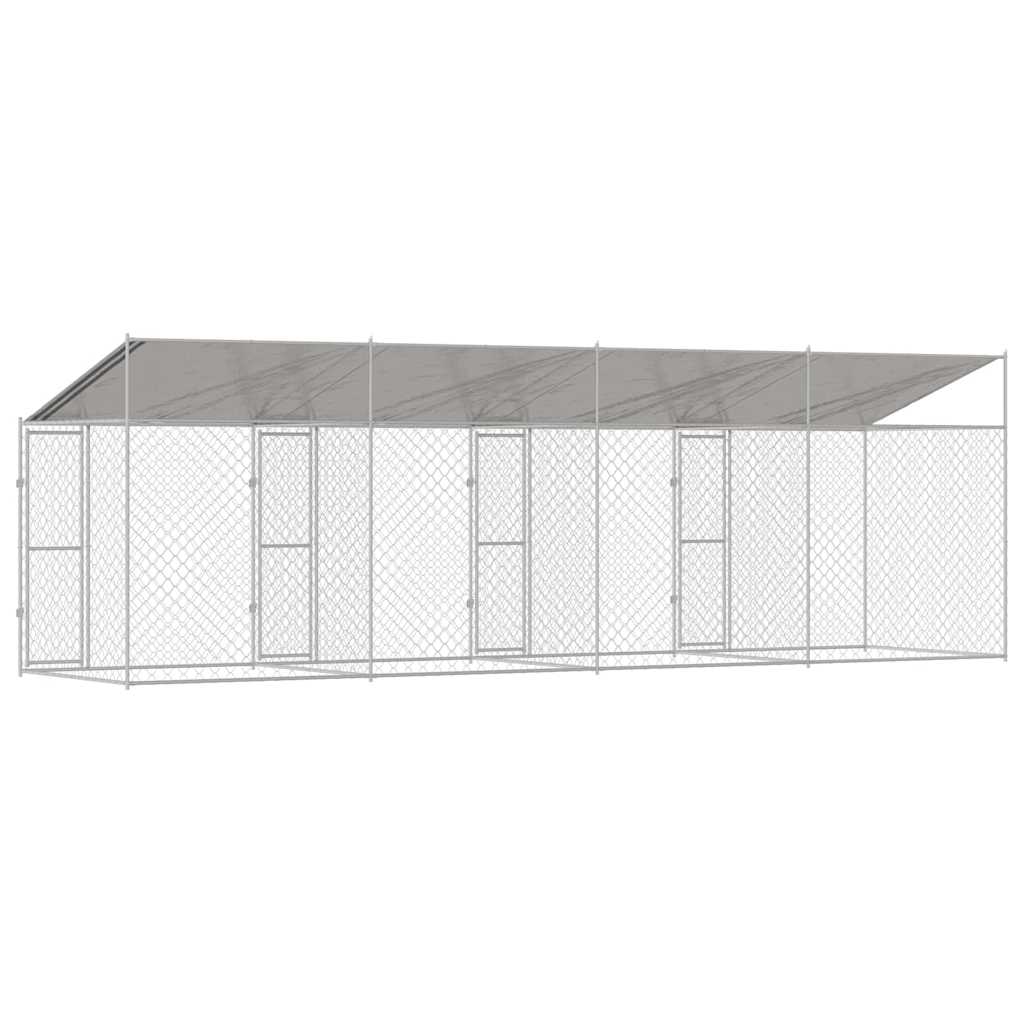 Dog Cage Silver 800 x 200 x 256 cm Galvanised Steel