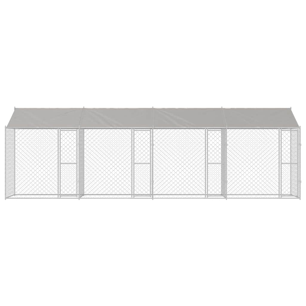 Dog Cage Silver 800 x 200 x 256 cm Galvanised Steel