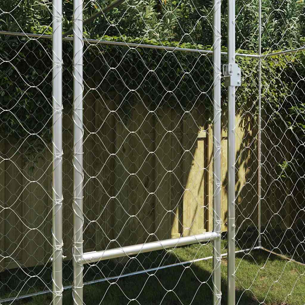 Dog Cage Silver 400 x 200 x 256 cm Galvanised Steel