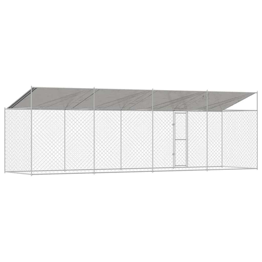 Dog Cage Silver 800 x 200 x 256 cm Galvanised Steel