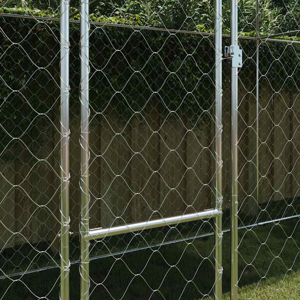 Dog Cage Silver 800 x 200 x 256 cm Galvanised Steel