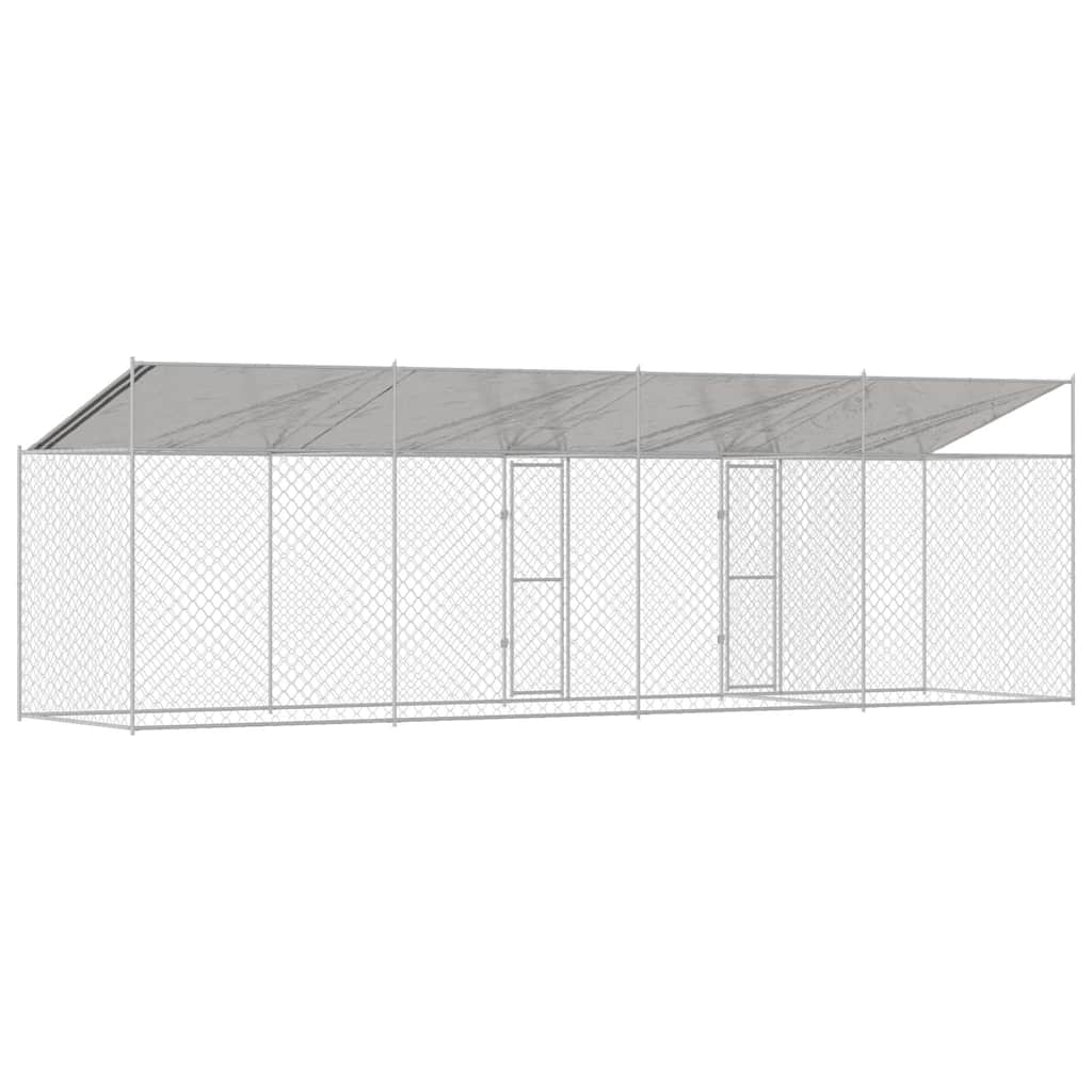 Dog Cage Silver 800 x 200 x 256 cm Galvanised Steel