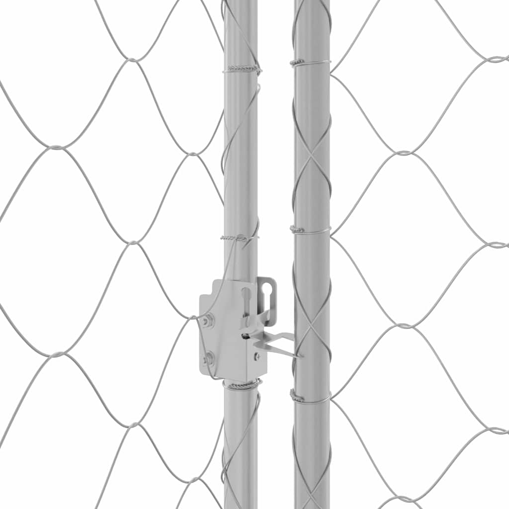 Dog Cage Silver 400 x 200 x 200 cm Galvanised Steel