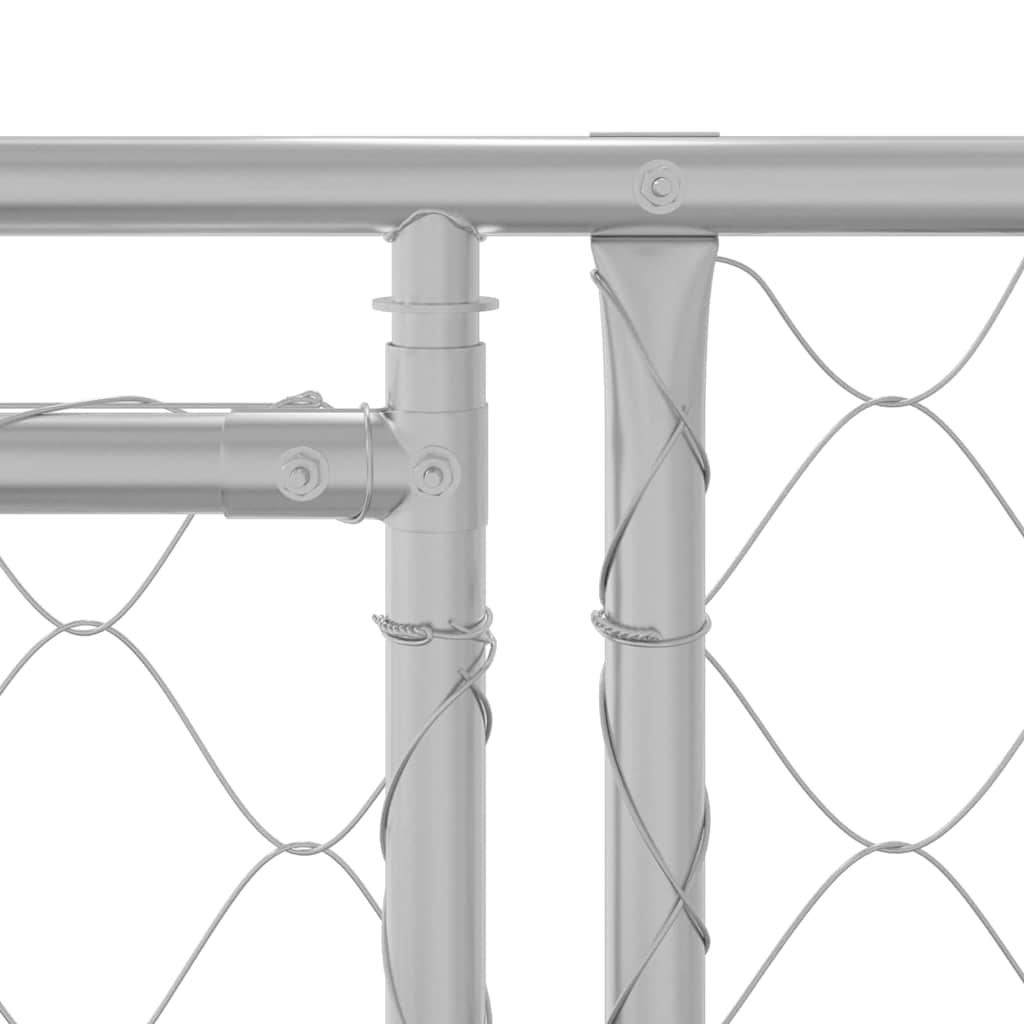 Dog Cage Silver 400 x 200 x 200 cm Galvanised Steel