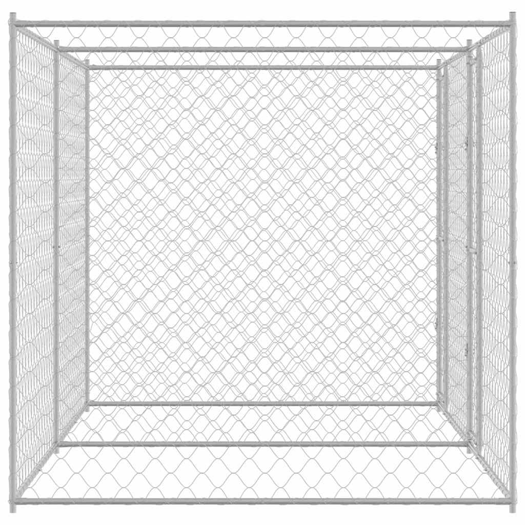 Dog Cage Silver 400 x 200 x 200 cm Galvanised Steel