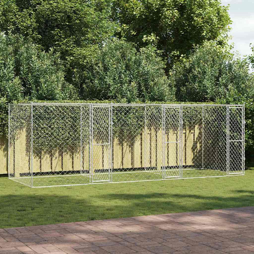 Dog Cage Silver 600 x 200 x 200 cm Galvanised Steel