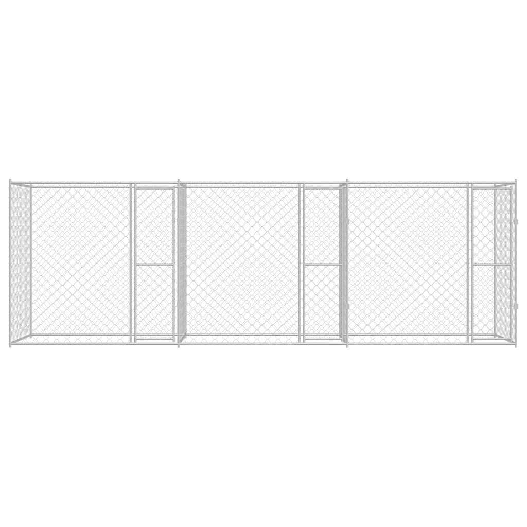 Dog Cage Silver 600 x 200 x 200 cm Galvanised Steel