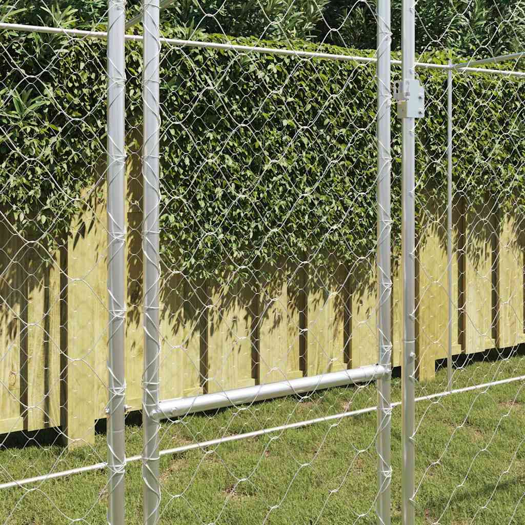 Dog Cage Silver 800 x 200 x 256 cm Galvanised Steel