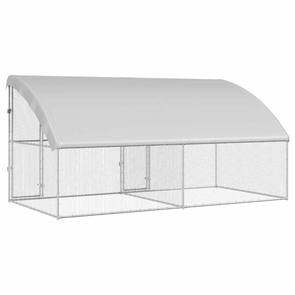 Chicken Cage Silver 400 x 200 x 198.5 cm Galvanised Steel
