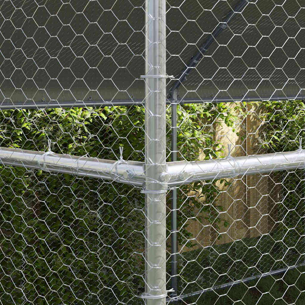 Chicken Cage Silver 800 x 200 x 198.5 cm Galvanised Steel