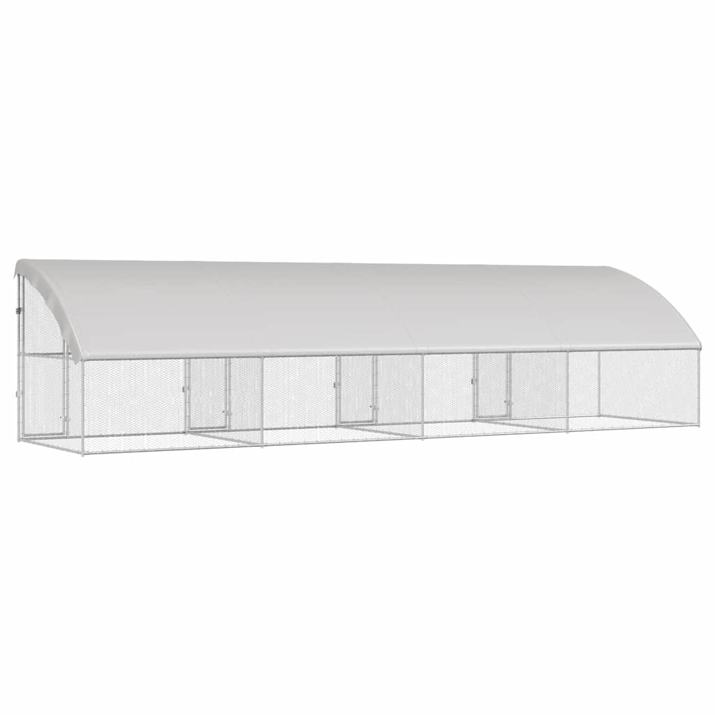 Chicken Cage Silver 800 x 200 x 198.5 cm Galvanised Steel