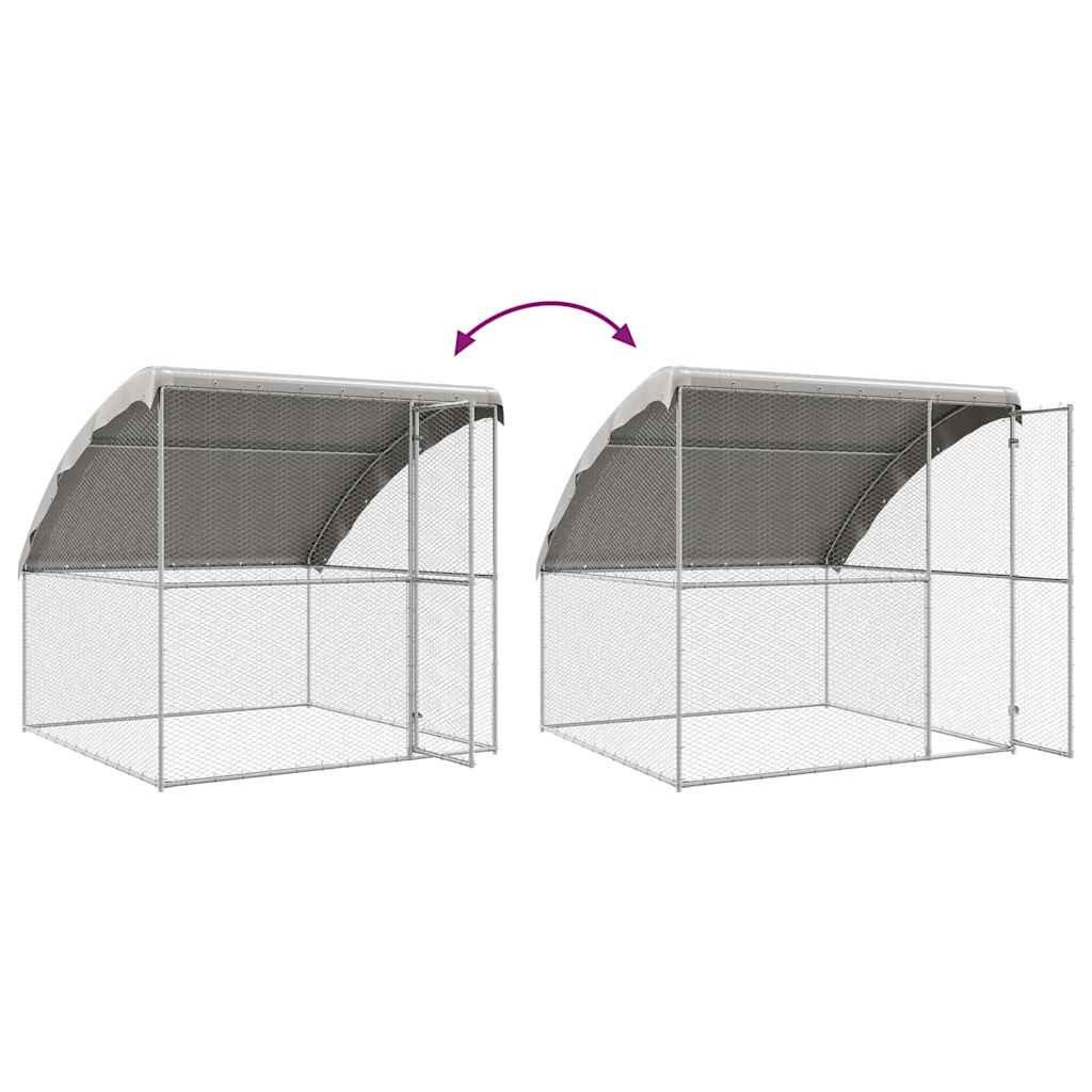 Chicken Cage Silver 800 x 200 x 198.5 cm Galvanised Steel