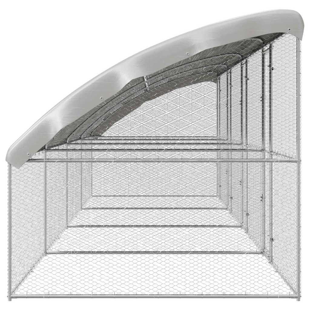 Chicken Cage Silver 800 x 200 x 198.5 cm Galvanised Steel