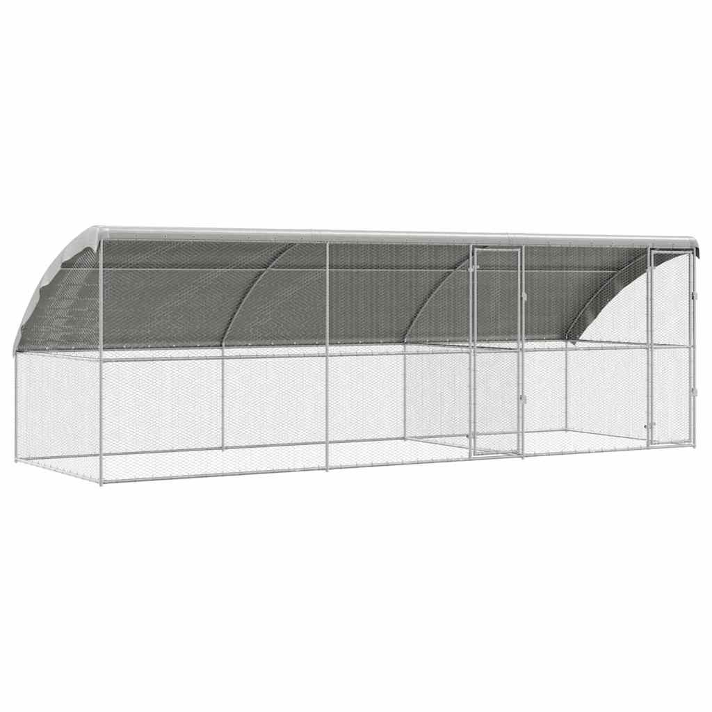 Chicken Cage Silver 600 x 200 x 198.5 cm Galvanised Steel