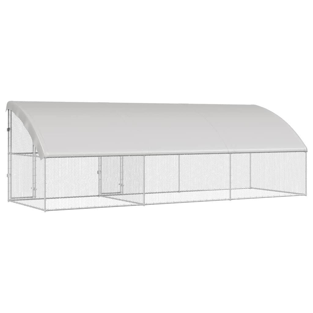 Chicken Cage Silver 600 x 200 x 198.5 cm Galvanised Steel