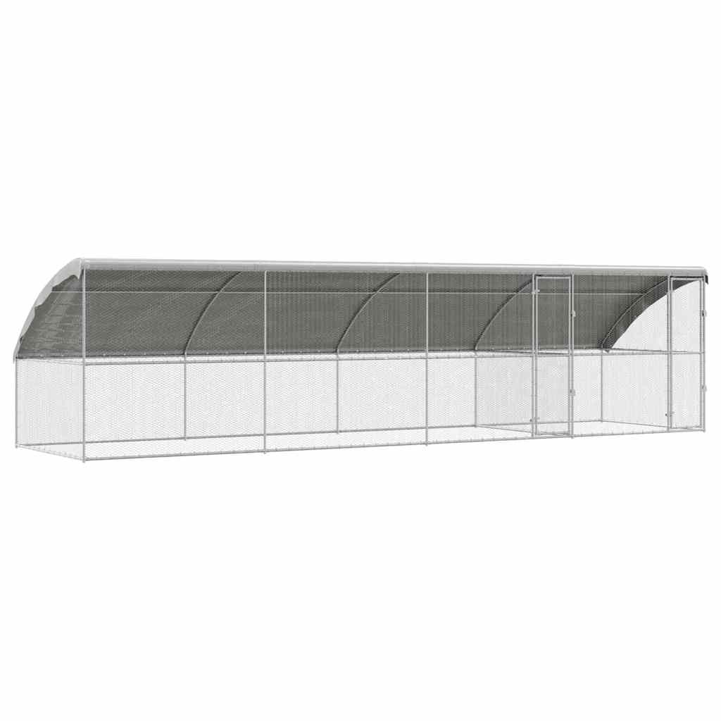 Chicken Cage Silver 800 x 200 x 198.5 cm Galvanised Steel