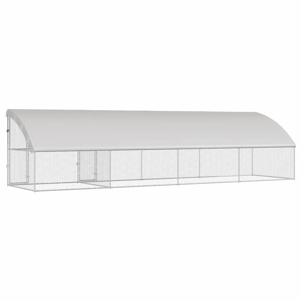 Chicken Cage Silver 800 x 200 x 198.5 cm Galvanised Steel
