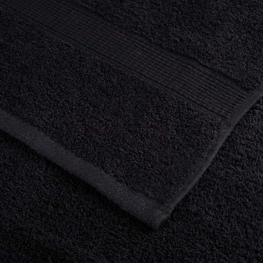 600 gsm Guest Towels SOLUND 25 pcs Black 80 x 200 cm Cotton