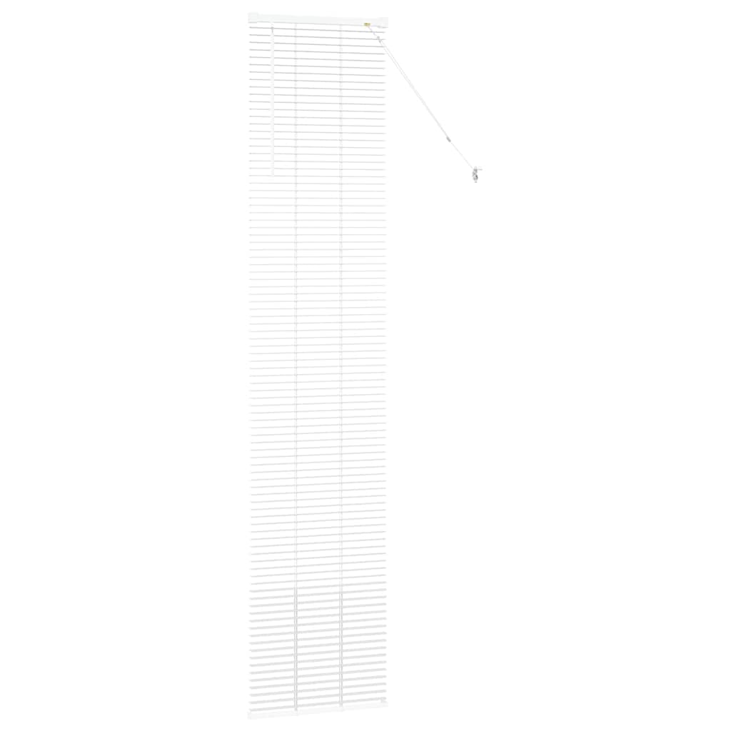 Window Blind with Curtains Manual White Aluminium