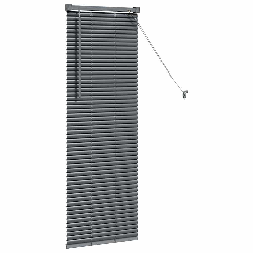 Window Blind with Curtains Manual Dark grey Aluminium