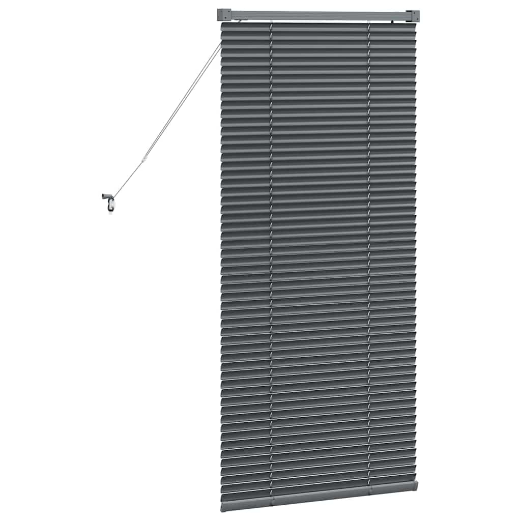 Window Blind with Curtains Manual Dark grey Aluminium