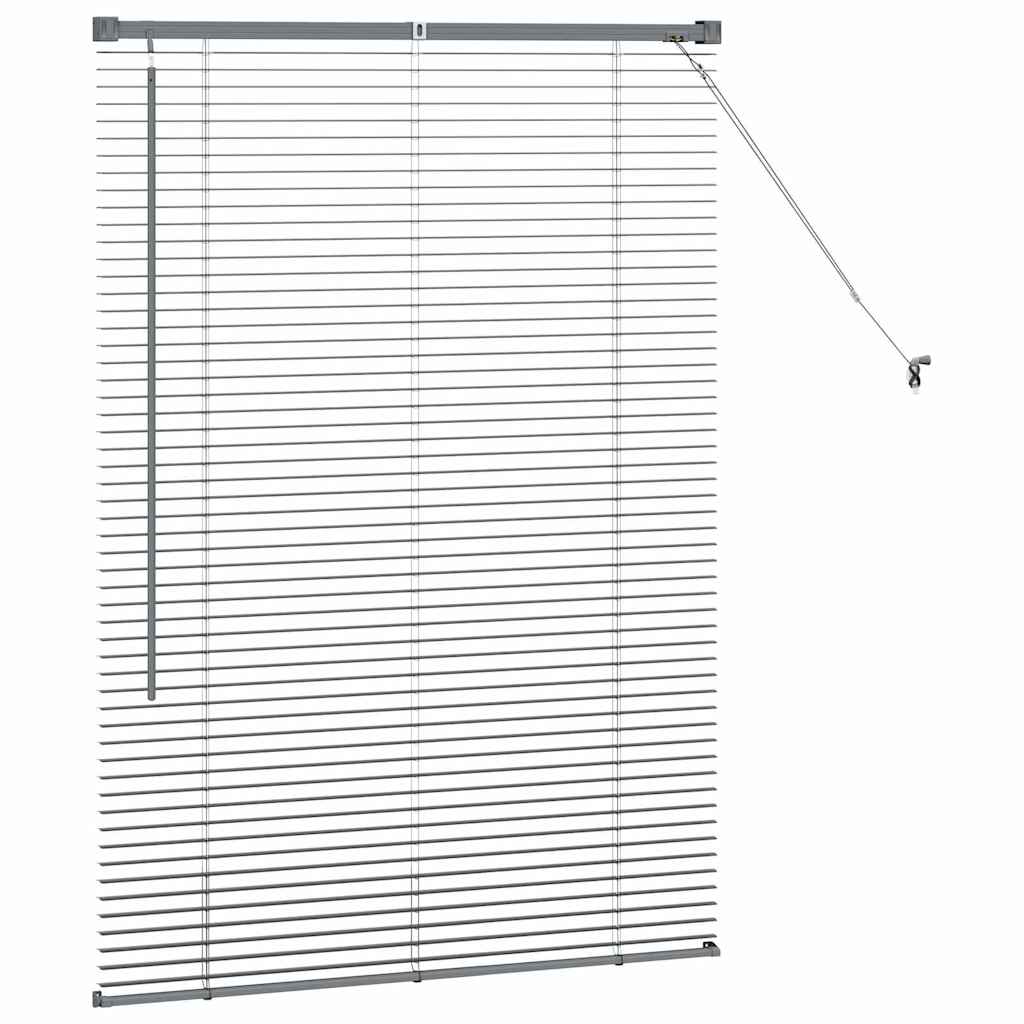 Window Blind with Curtains Manual Dark grey Aluminium