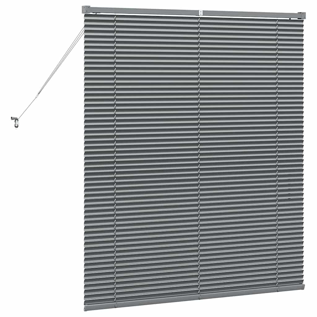 Window Blind with Curtains Manual Dark grey Aluminium