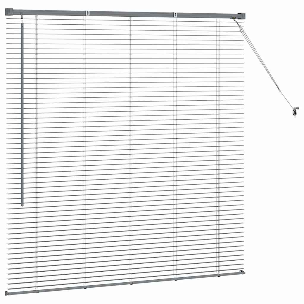 Window Blind with Curtains Manual Dark grey Aluminium