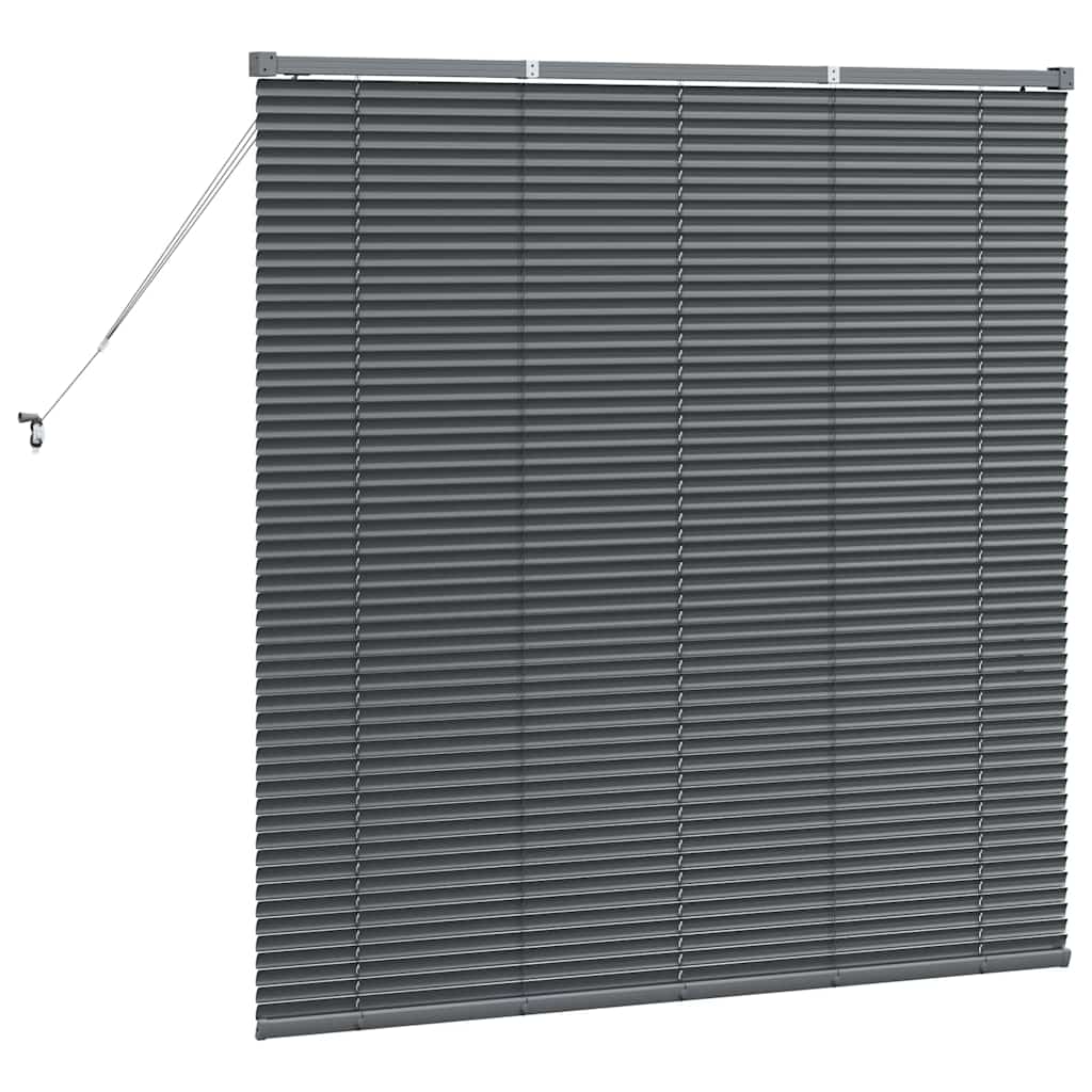 Window Blind with Curtains Manual Dark grey Aluminium