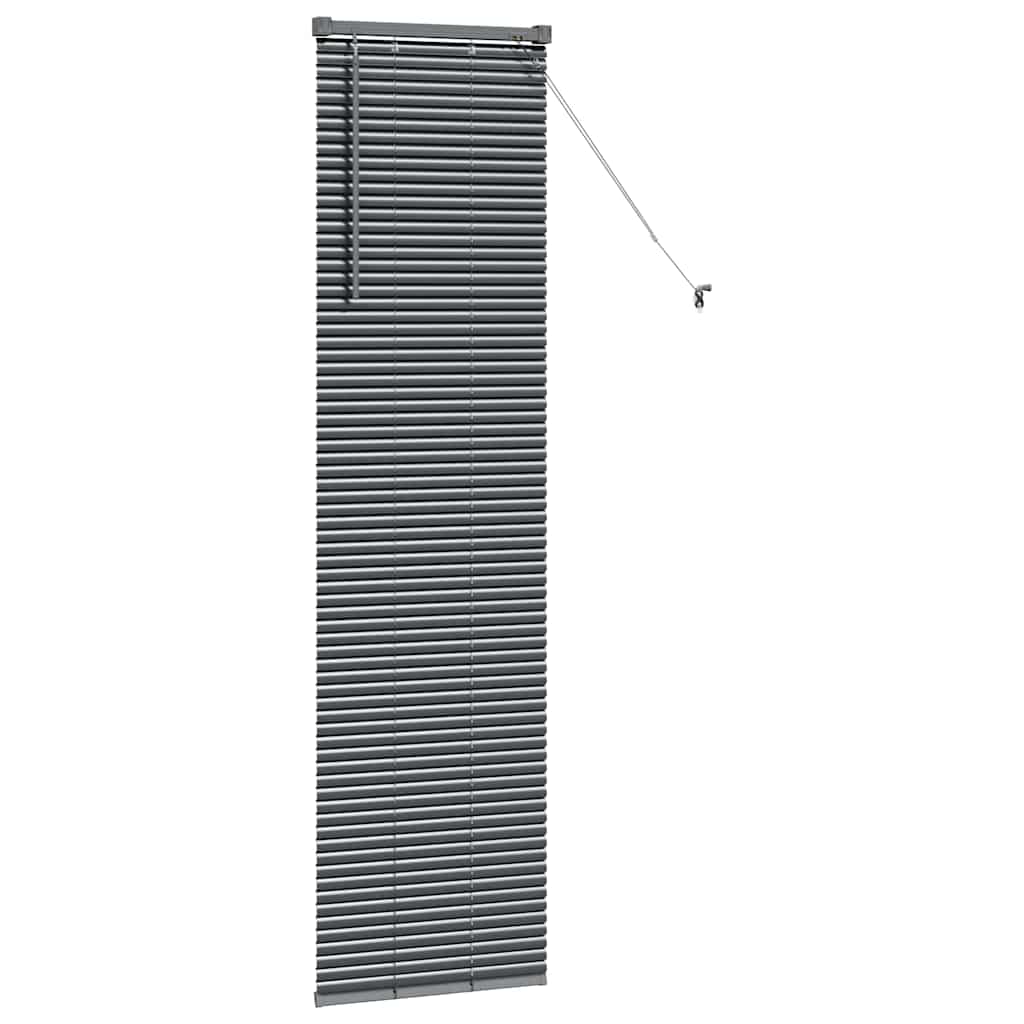 Window Blind with Curtains Manual Dark grey Aluminium