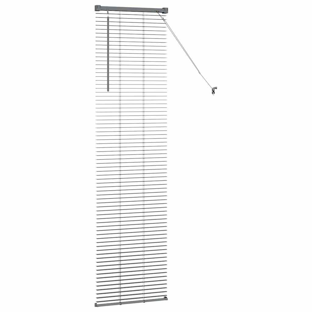 Window Blind with Curtains Manual Dark grey Aluminium
