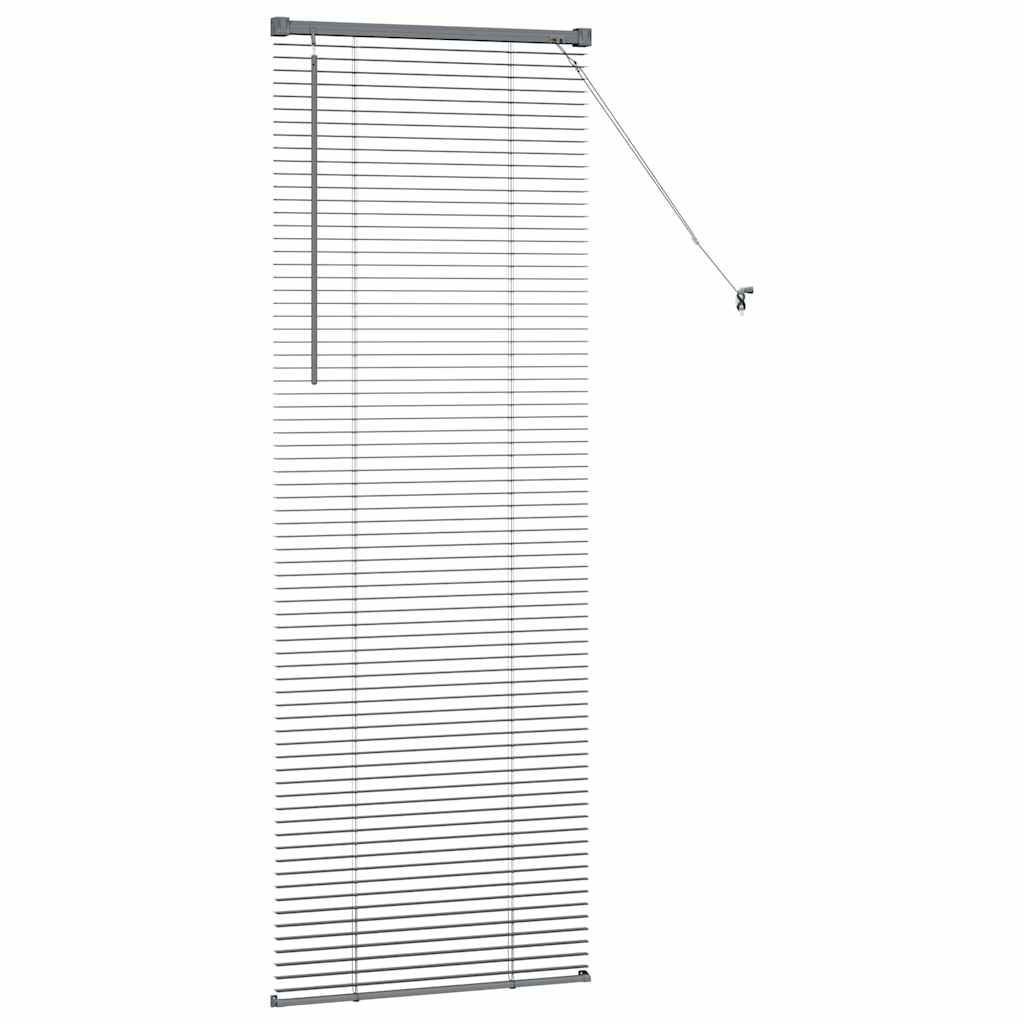 Window Blind with Curtains Manual Dark grey Aluminium