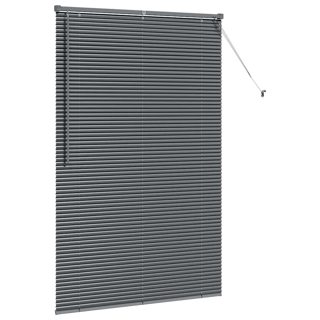 Window Blind with Curtains Manual Dark grey Aluminium
