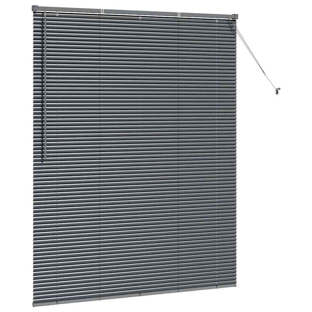 Window Blind with Curtains Manual Dark grey Aluminium