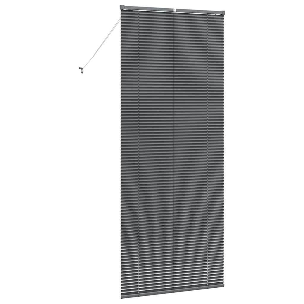 Window Blind with Curtains Manual Dark grey Aluminium