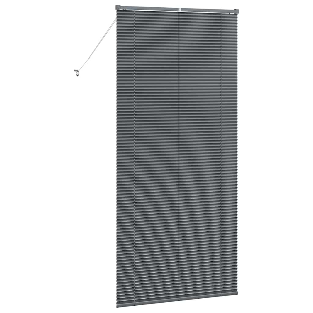 Window Blind with Curtains Manual Dark grey Aluminium