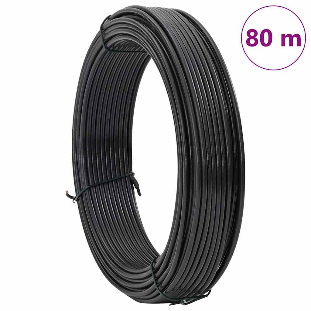 Fence Binding Wire Anthracite 80 m PVC-coated steel