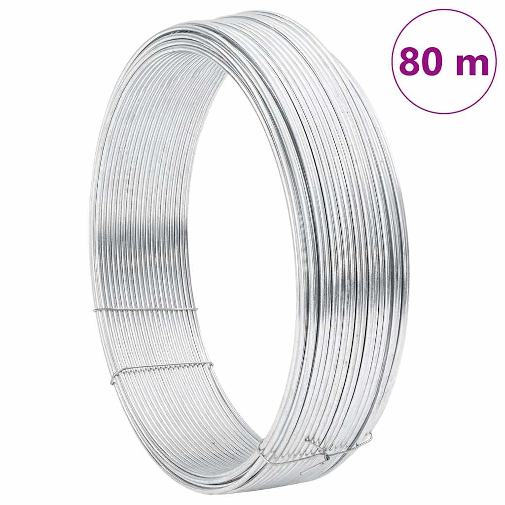 Fence Binding Wire Silver 80 m Hot-dip galvanised steel