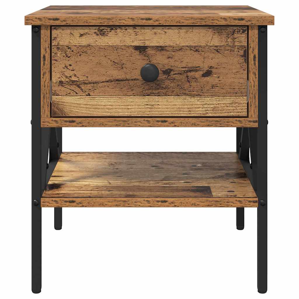 Bedside Cabinet with Drawer 2 pcs Old wood 40 x 42 x 45 cm