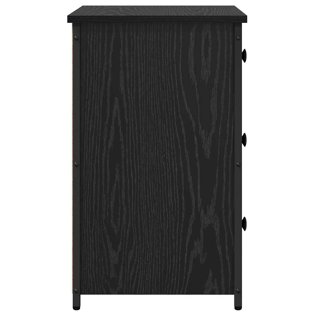 Bedside Cabinet with Drawer Black oak 40 x 36 x 60 cm