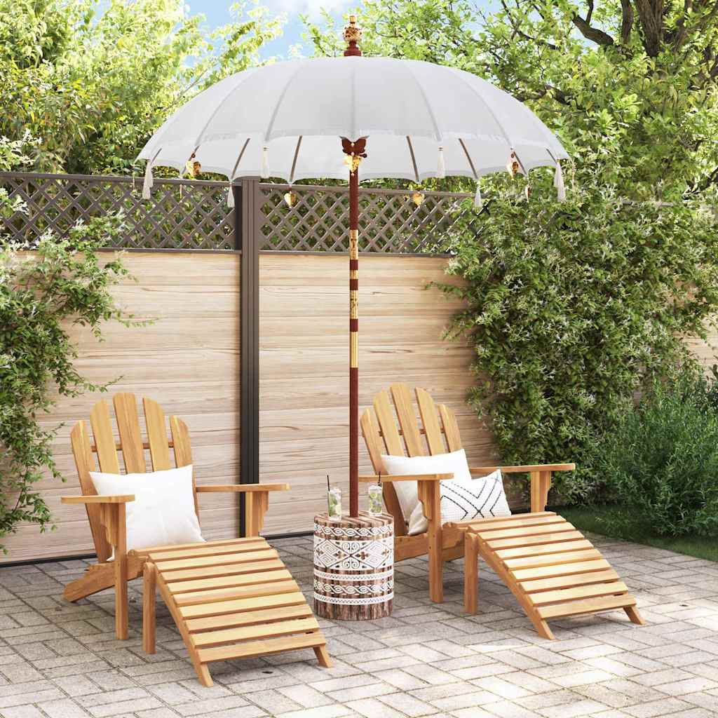 Balinese Parasol 260 Cream 180-190 cm Cotton and solid wood