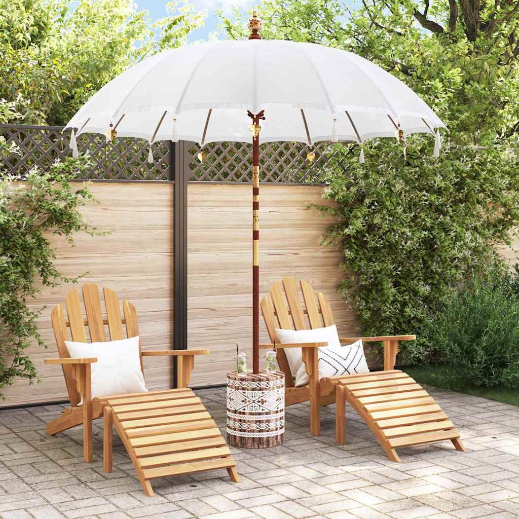 Balinese Parasol 260 Cream 210-220 cm Cotton and solid wood