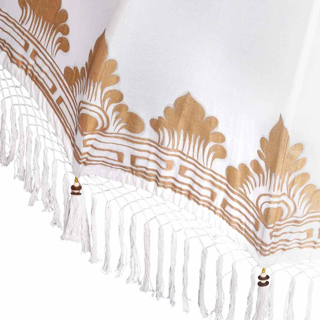 Balinese Parasol 260 Cream 180-190 cm Cotton and solid wood