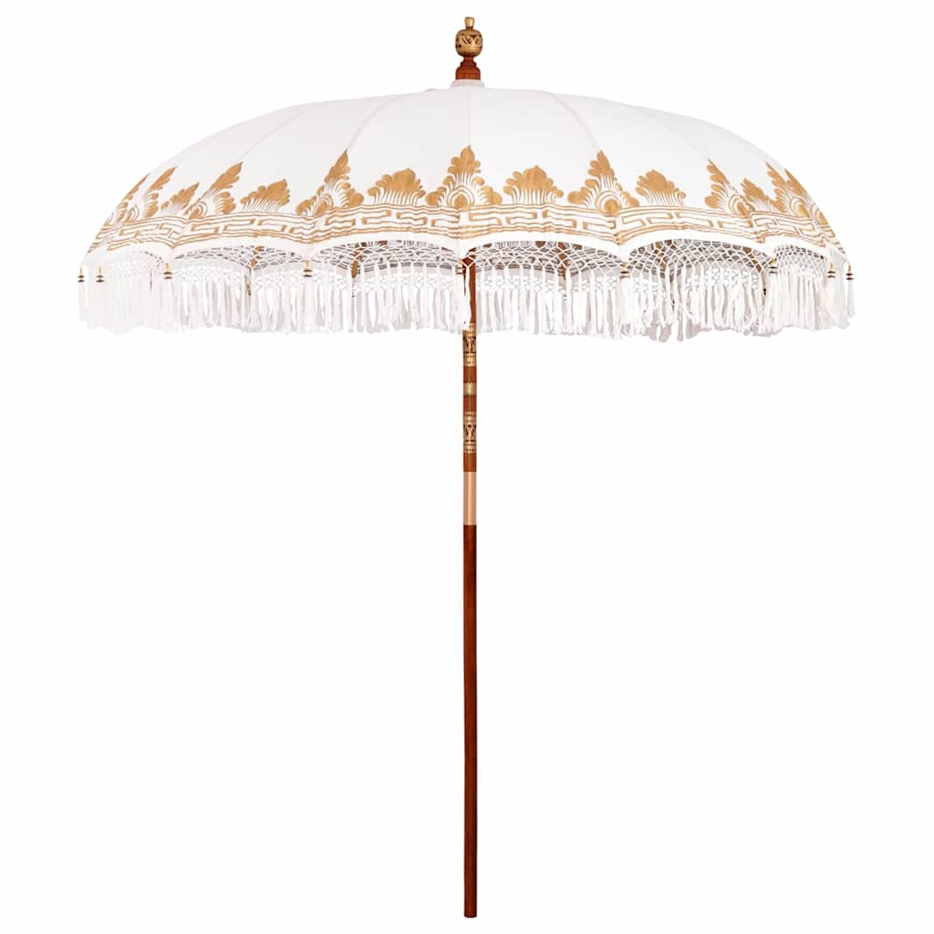 Balinese Parasol 260 Cream 210-220 cm Cotton and solid wood