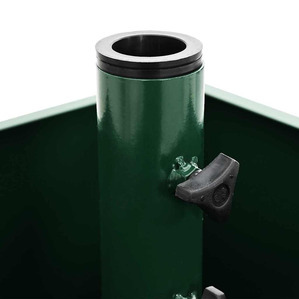 Parasol Base with Planter Green 45 x 45 x 45 cm Steel