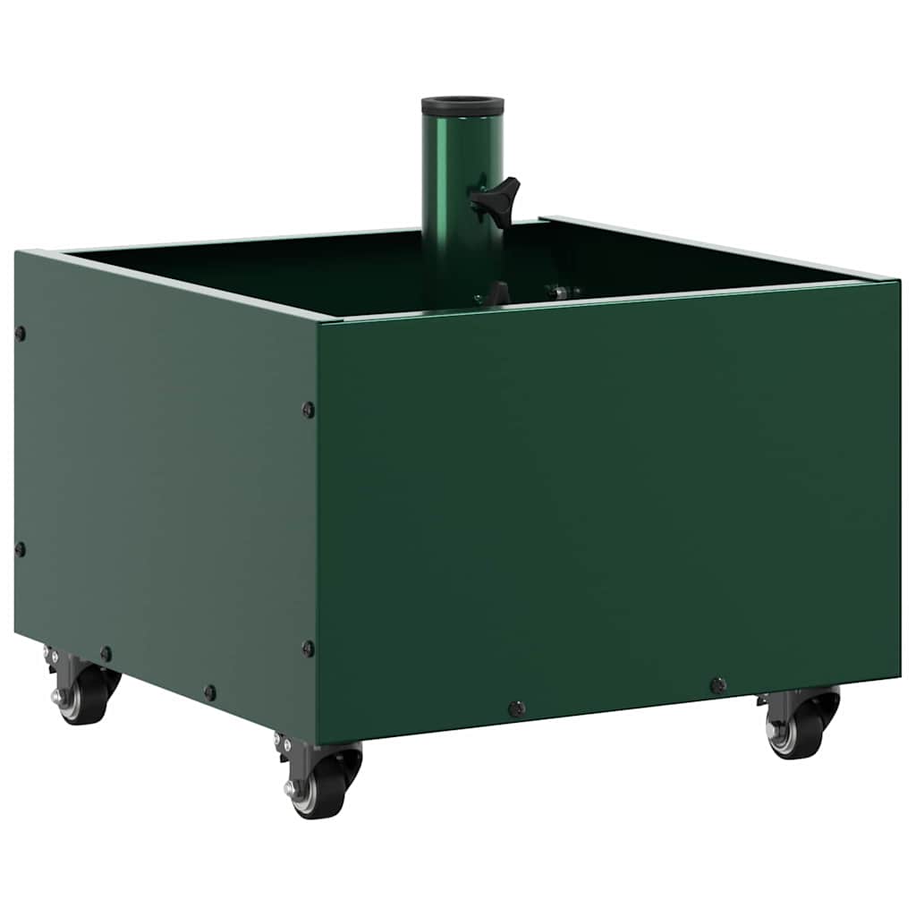 Parasol Base with Planter Green 45 x 45 x 45 cm Steel