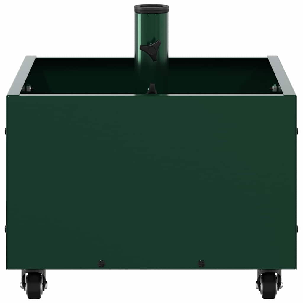 Parasol Base with Planter Green 45 x 45 x 45 cm Steel