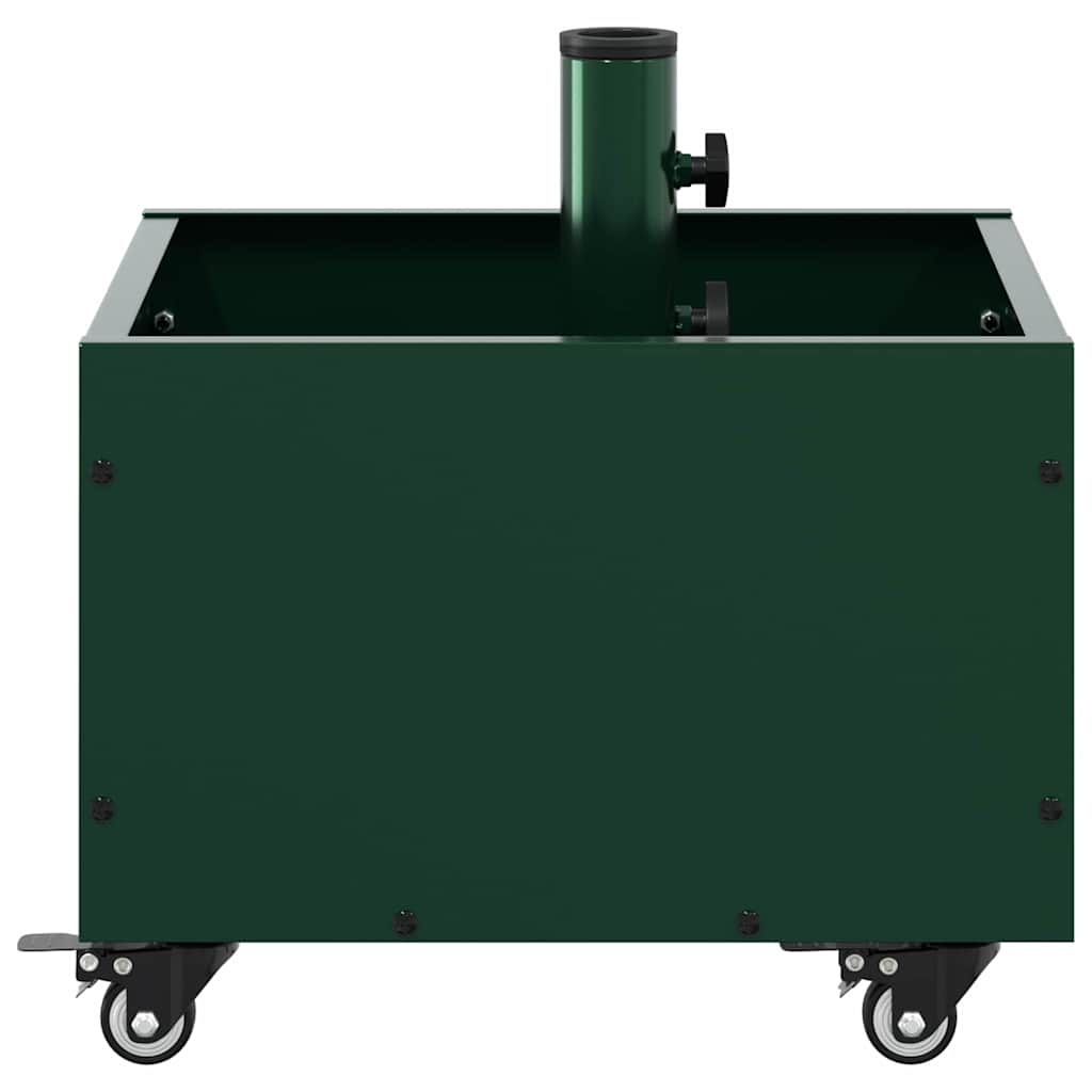 Parasol Base with Planter Green 45 x 45 x 45 cm Steel
