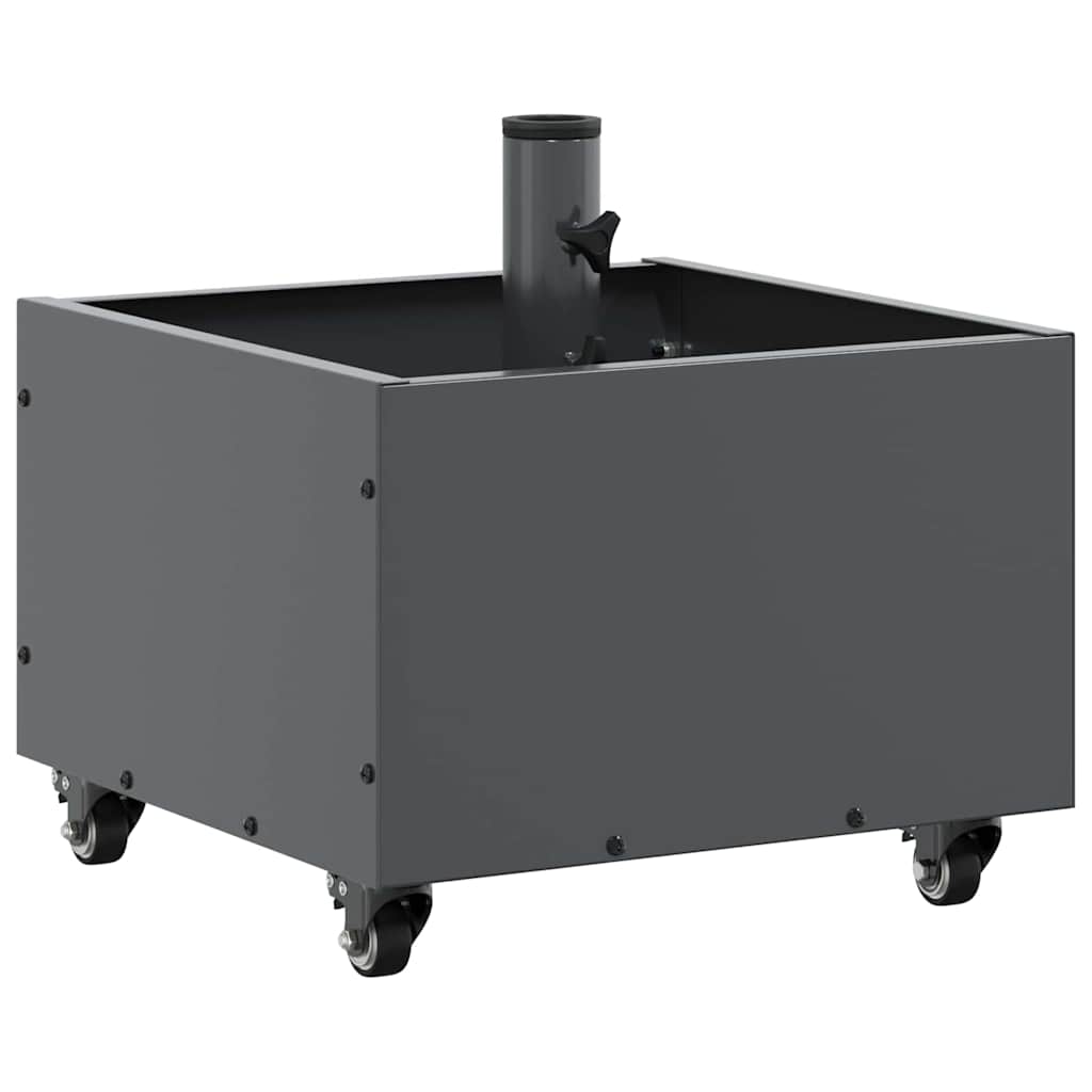 Parasol Base with Planter Anthracite 45 x 45 x 45 cm Steel