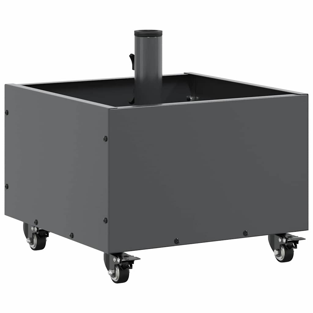 Parasol Base with Planter Anthracite 45 x 45 x 45 cm Steel